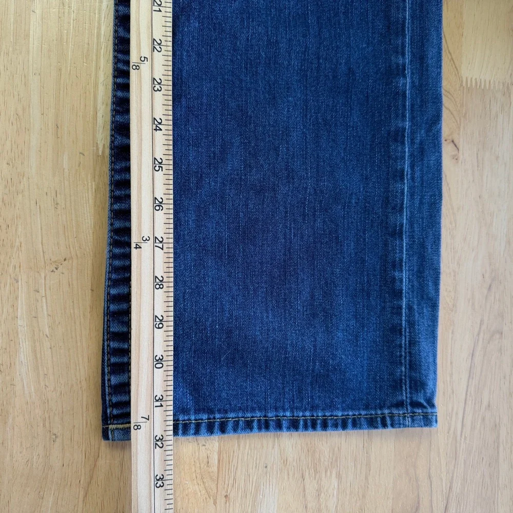 True Religion Straight Flap Jeans Mens 36x32 100% Cotton Distressed Ripped